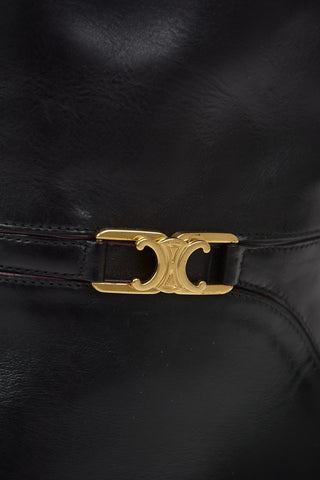 Leather Pull On Boots 8cm