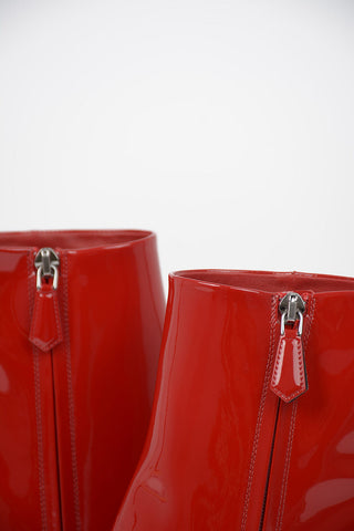Patent Leather Booties 8.5cm
