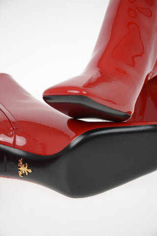 Patent Leather Booties 8.5cm