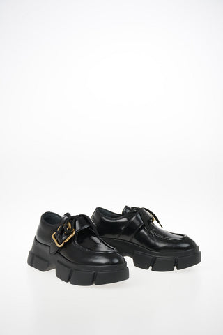 Leather Platform Derby Shoes