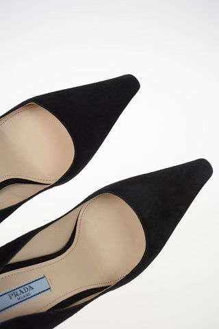 Comma Heel Suede Pumps 9.5cm