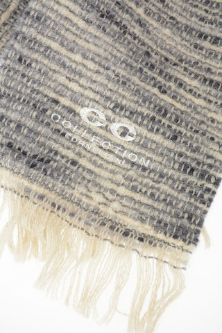 CC COLLECTION Wool and Flax Fringed Scarf