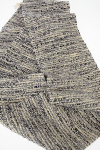 CC COLLECTION Wool and Flax Fringed Scarf