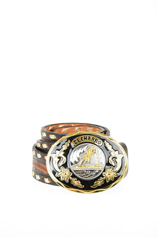 40mm EL CHARRO Leather Belt with Logo