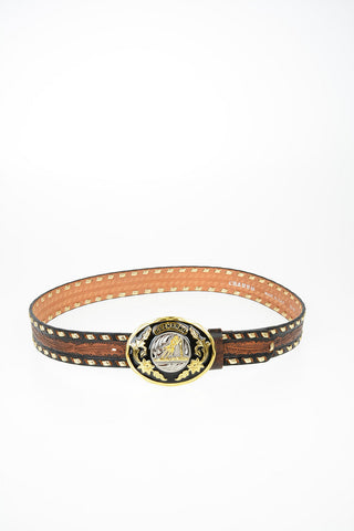 40mm EL CHARRO Leather Belt with Logo