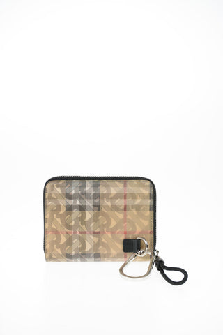 Zipped 3D Monogram Wallet