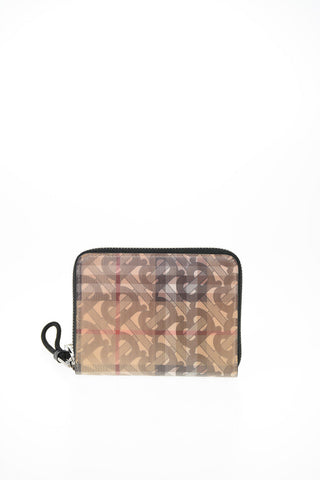 Zipped 3D Monogram Wallet