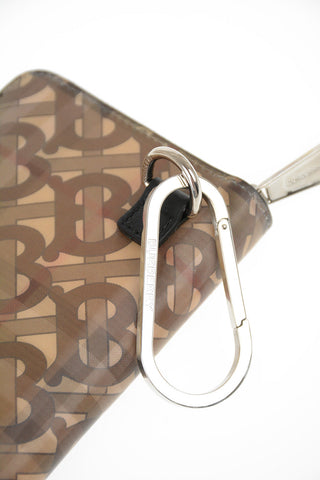 Zipped 3D Monogram Wallet