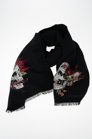 Embroidered BURIED MONARCH Scarf with Logo