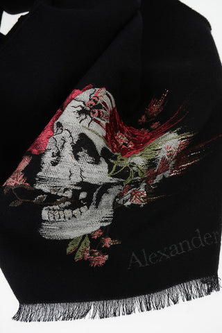 Embroidered BURIED MONARCH Scarf with Logo