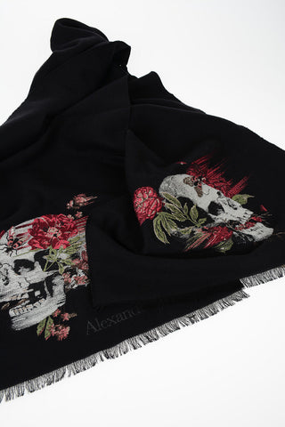 Embroidered BURIED MONARCH Scarf with Logo