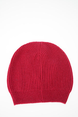 Virgin Wool Silk and Cashmere Ribbed Beanie
