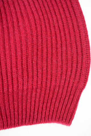 Virgin Wool Silk and Cashmere Ribbed Beanie