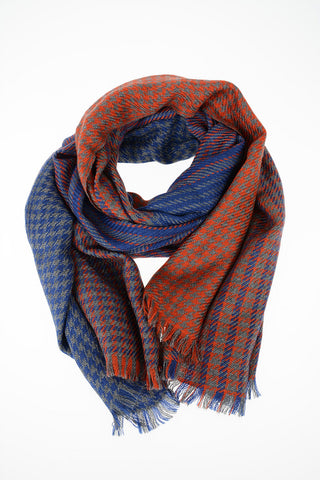houndstooth Cashmere and Silk Scarf