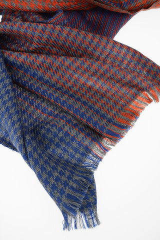 houndstooth Cashmere and Silk Scarf
