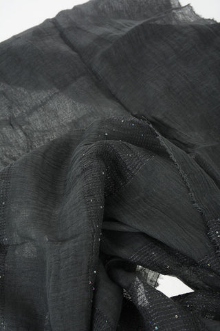 Fringed and Sequined Scarf