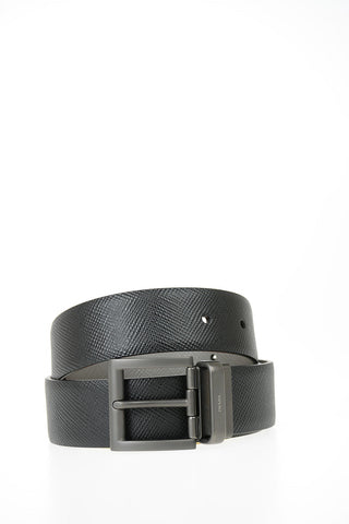 35mm Reversible Saffiano Leather Belt