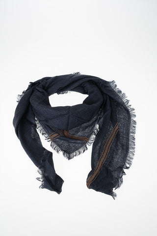 Cashmere and Silk Fringed Scarf