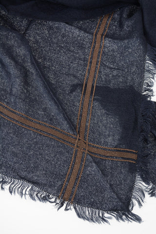 Cashmere and Silk Fringed Scarf