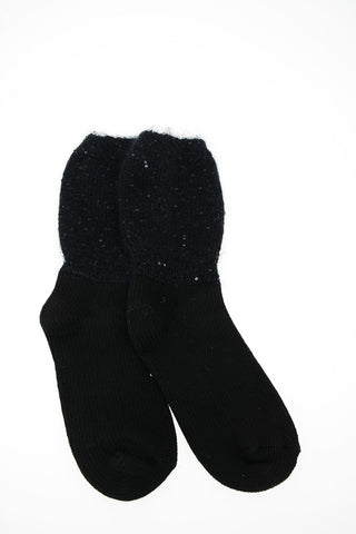 sequined and knit socks