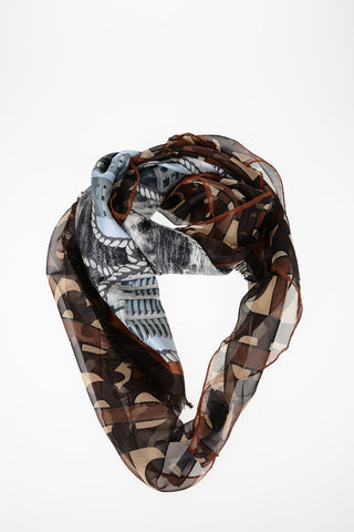 120x120cm abstract print silk Foulard