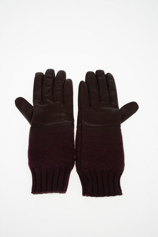 cashmere and leather Gloves