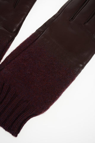 cashmere and leather Gloves