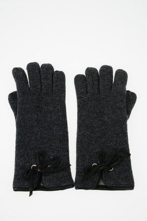 cashmere and leather applications Gloves