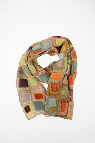 crochet flax Scarf