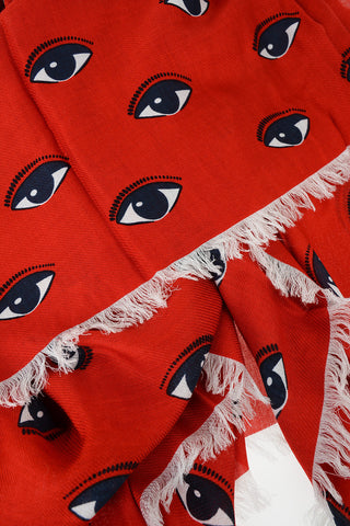 266x130cm Eyes Print Floulard