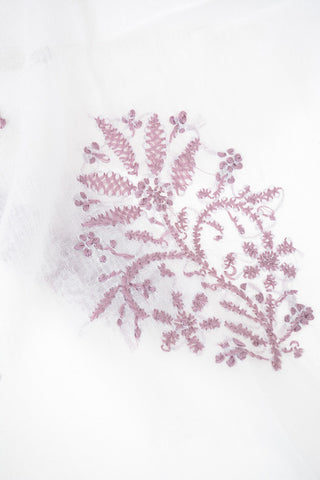 Foulard con frange ricamato 200x100cm