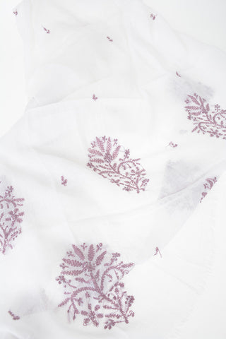Foulard con frange ricamato 200x100cm
