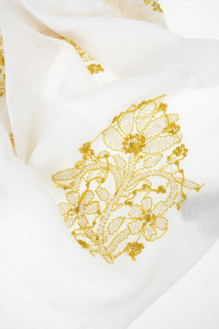 fringed embroidered Scarf