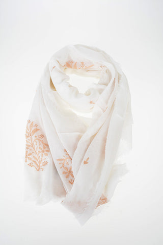 fringed embroidered Scarf