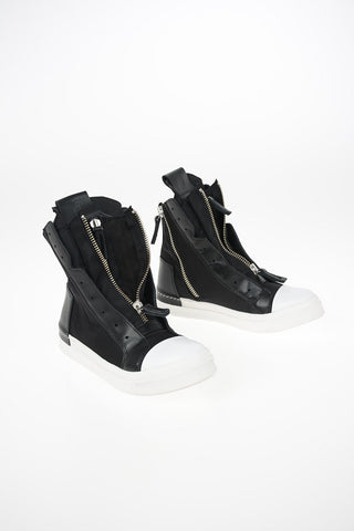 Fabric Zip Closure SKIN High Top Sneakers