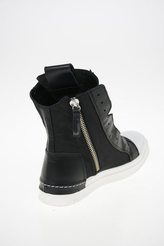 Fabric Zip Closure SKIN High Top Sneakers