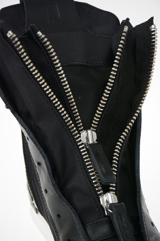 Fabric Zip Closure SKIN High Top Sneakers