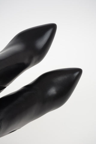 Leather Pull On Booties 8cm