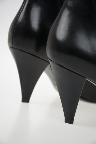 Leather Pull On Booties 8cm