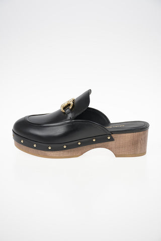 Leather CLEOME Clogs 4cm