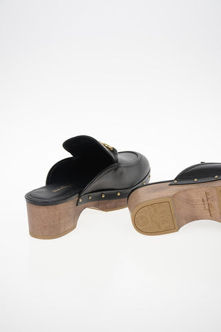 Leather CLEOME Clogs 4cm