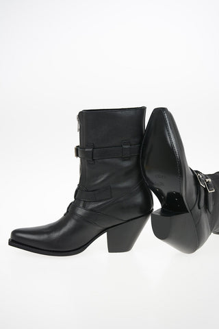 Leather BERLIN Texan Booties 9cm