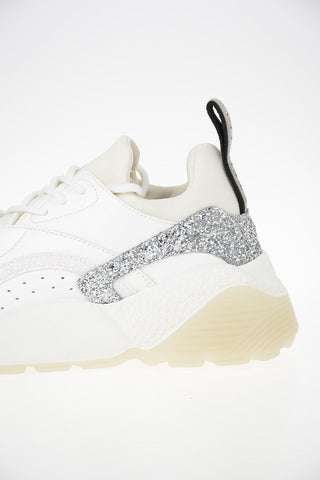 Vegan Leather Pull On Sneakers with Glittery Details