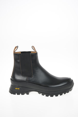 Leather Chelsea Boots with Track Sole