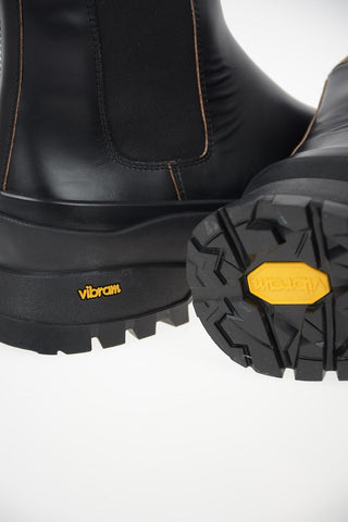 Leather Chelsea Boots with Track Sole