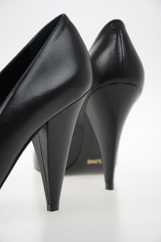 Pumps in Pelle con Punta in Metallo 10cm