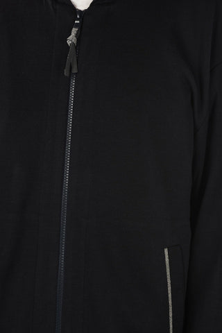 Maglia con cappuccio e strass