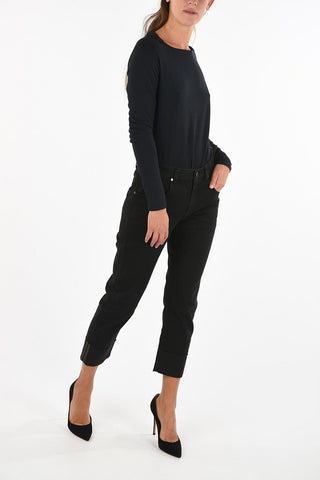 rhinestone embellished cropped jeans 18cm