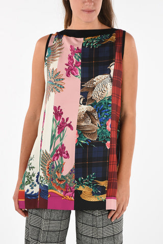 abstract print Silk applications top