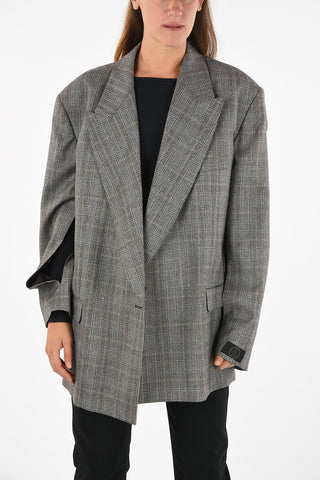 oversize district check blazer